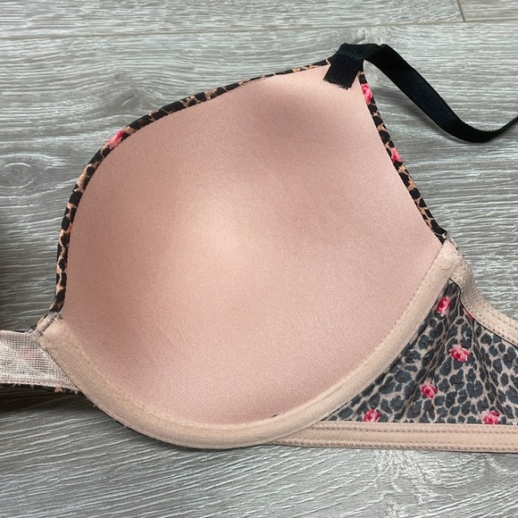 Victoria’s Secret Push-Up Bra Cheetah Rose Animal Print 34D - Picture 14 of 15